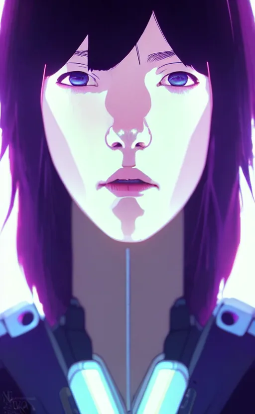 Image similar to a film still portrait of a motoko kusanagi ghost in the shell, finely detailed features : : gits sac twenty forty five netflix : : by ilya kuvshinov, rossdraws, artgerm, sola digital arts, production ig, volumetric lighting, anti aliasing, raytracing : :