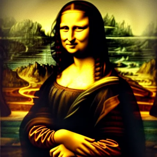 Prompt: photo model face as the mona lisa