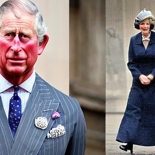 Prompt: prince charles wearing a dress