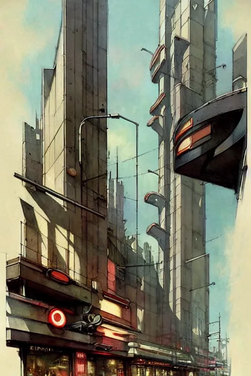 Image similar to ( ( ( ( ( taliesin 1 9 5 0 s retro future art deco city street design. muted colors. ) ) ) ) ) by jean - baptiste monge!!!!!!!!!!!!!!!!!!!!!!!!!!!!!!