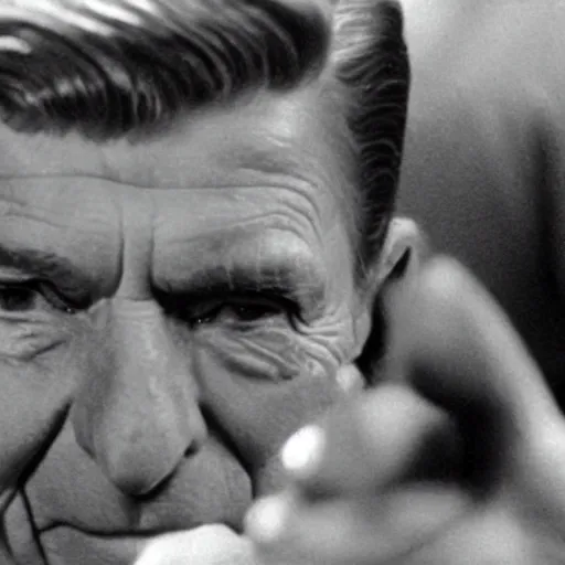 Image similar to “a still of Ronald Reagan as Jill Masterson in Goldfinger (1964)”