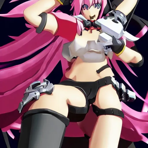 Image similar to guilty gear strive bridget says trans rights