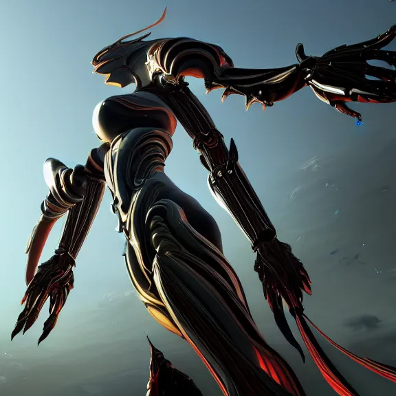 Image similar to highly detailed giantess shot, worms eye view, looking up at a giant 500 foot tall beautiful stunning saryn prime female warframe, as a stunning anthropomorphic robot female dragon, looming over you, walking toward you, detailed warframe legs towering over you, camera looking up, posing elegantly over you, sleek sharp claws, detailed robot dragon feet about to step on you, intimidating, proportionally accurate, two arms, two legs, camera close to the legs and feet, giantess shot, warframe fanart, ground view shot, cinematic low shot, high quality, captura, realistic, professional digital art, high end digital art, furry art, macro art, giantess art, anthro art, DeviantArt, artstation, Furaffinity, 3D realism, 8k HD octane render, epic lighting, depth of field