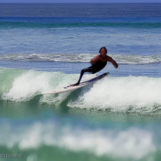 Prompt: skeleton surfing in hawaii by alex gray