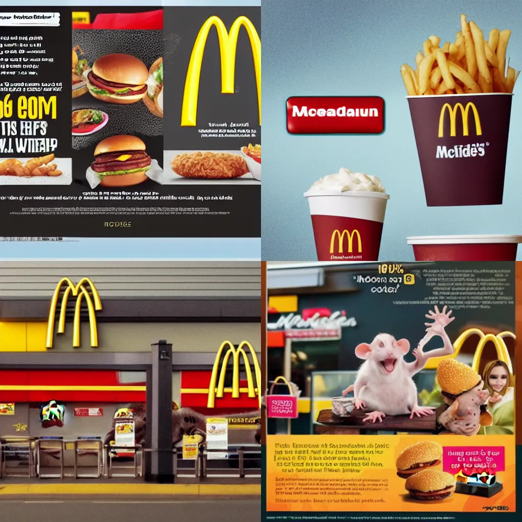 Prompt: McDonalds advertisement with rats rats rats rats rats rats rats rats