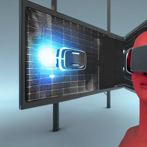 Prompt: Futuristic vr headup display design with orbital global network 3d rendering