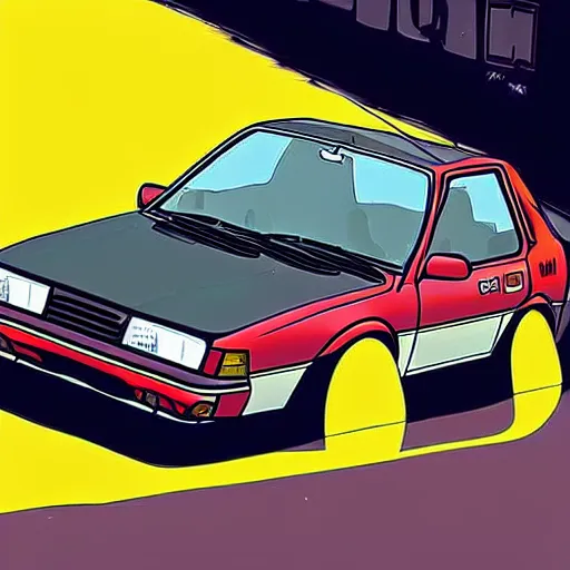 Image similar to lada initial d, anime art