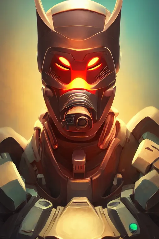 Image similar to epic mask helmet robot ninja portrait stylized as fornite style game design fanart by concept artist gervasio canda, behance hd by jesper ejsing, by rhads, makoto shinkai and lois van baarle, ilya kuvshinov, rossdraws global illumination radiating a glowing aura global illumination ray tracing hdr render in unreal engine 5