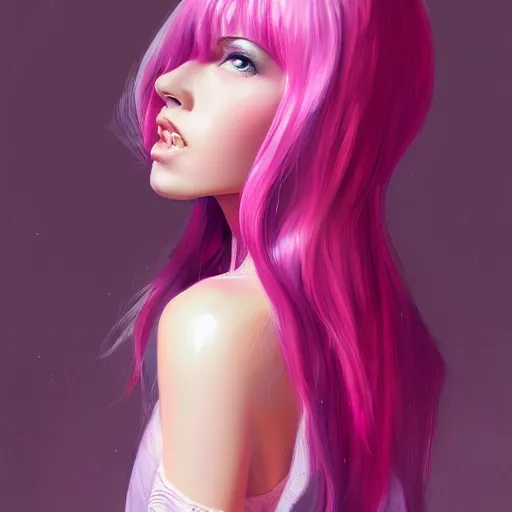 Prompt: teen girl, full body portrait, pink hair, gorgeous, amazing, elegant, intricate, highly detailed, digital painting, artstation, concept art, sharp focus, illustration, art by Ross tran