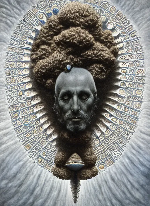 Image similar to antediluvian occult cosmology, panspermia, by daniel arsham and robert hooke and ernst haeckel and agostino arrivabene and joaquin sorolla and paolo gioli, rule of thirds, vivid colours, negative space, atmospheric, digital painting, artstation, concept art, smooth, sharp focus