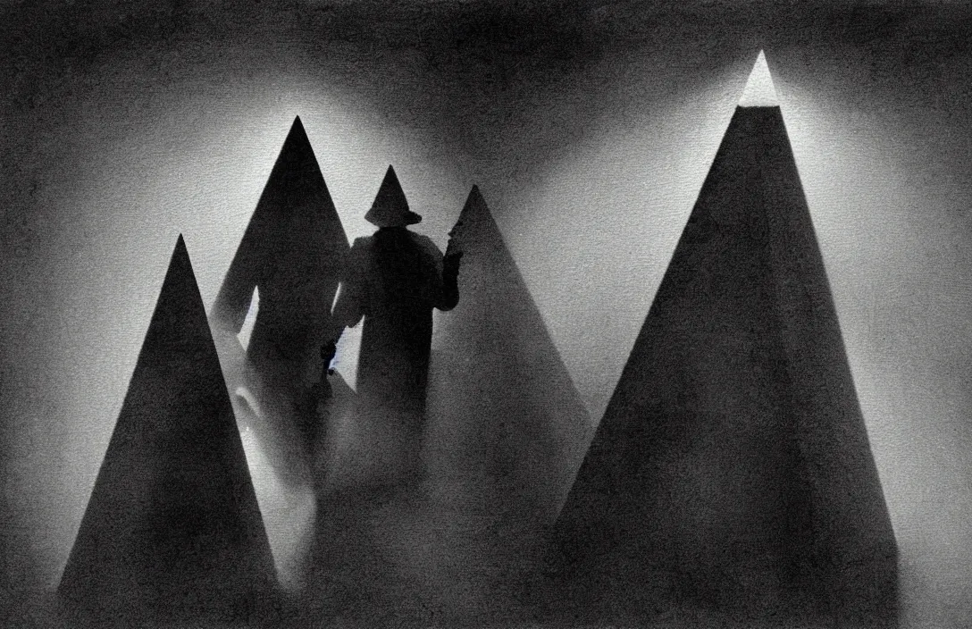 Prompt: light and shade should blend without lines or borders, in the manner of smoke the pyramid of figures is drawn together intact flawless ambrotype from 4 k criterion collection remastered cinematography gory horror film, ominous lighting, evil theme wow photo realistic postprocessing interpolated rotoscope there is no sense of movement tintype intricate painting by john singer sargent