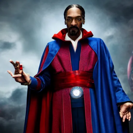 Image similar to snoop dogg as doctor strange, marvel cinematic universe, mcu, 8 k, unedited, in - frame,