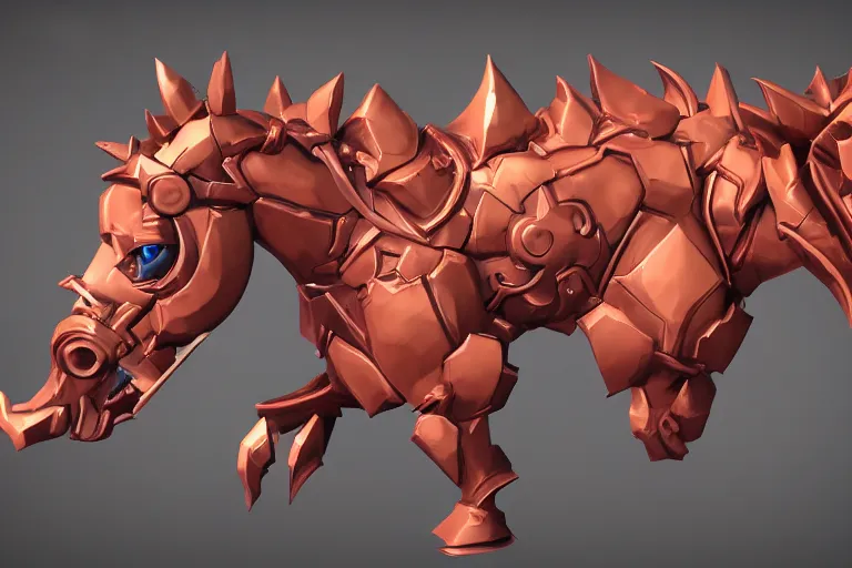 Image similar to 3d sculpt of an evil ironwork horse, artstaton, League of Legends, overwatch, digital illustration