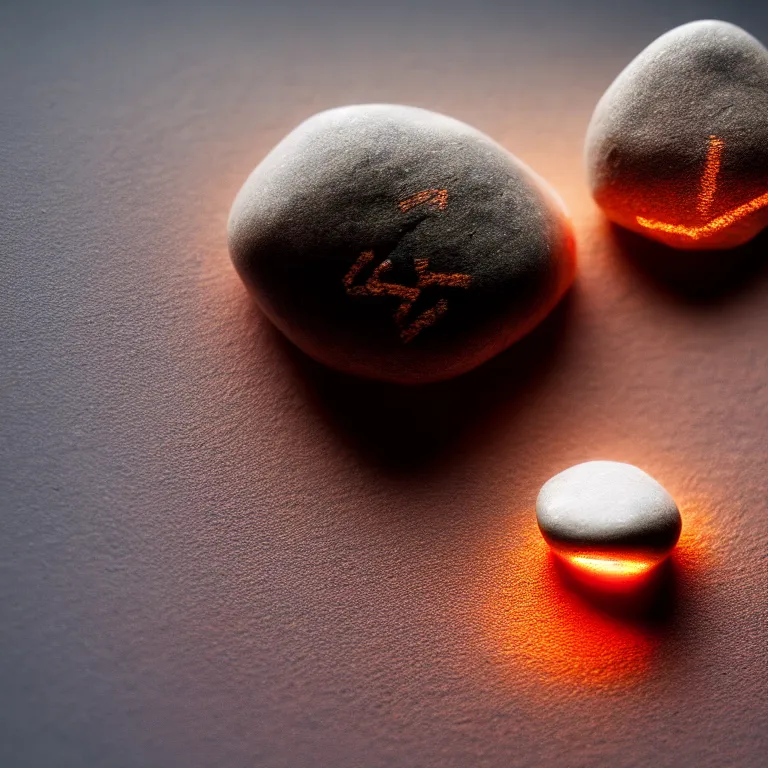 Image similar to photo of a pebble with a glowing runes drawn on it. pebble is completely wrapped with copper wire. lots of copper wire. extremely high details, octane rendering, cgsociety