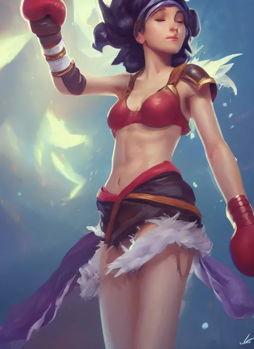 Prompt: taliyah, from league of legends, al natural, exhibant, boxing, kulohelohe, hyper detailed, digital art, trending in artstation, cinematic lighting, studio quality, smooth render, unreal engine 5 rendered, octane rendered, art style by klimt and nixeu and ian sprigger and wlop and krenz cushart