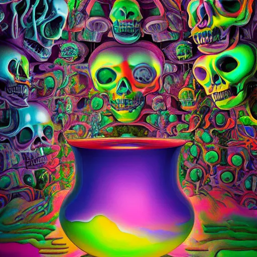 Image similar to jelly rococo gel skeleton vapuing plasma and colorful auras, liquid, drippy, misty, scifi 3 d paint spray by beeple, fernando botero, jeff koons, ivan shishkin, m. c. escher