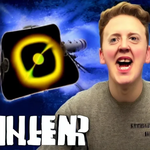 Prompt: a youtuber reacting to nuclear warfare