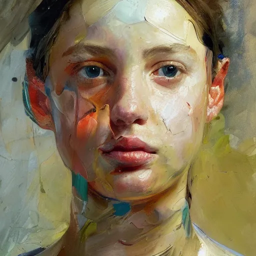 highly detailed palette knife oil painting of a young | Stable ...