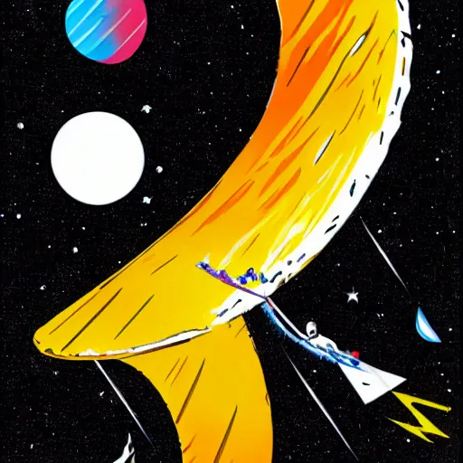 Image similar to space wave surfer