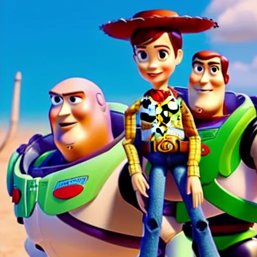 Image similar to A still of Emma Watson in Toy Story pixar movie