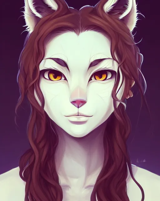 Image similar to fullbody portrait of half - lynx woman with lynx nose and ears, wearing summer jeans shorts and tshirt, anime art, concept art, detailed attractive face, symmetrical, trending on pixiv, by lois van baarle by sung choi by john kirby artgerm style pascal blanche and magali villeneuve
