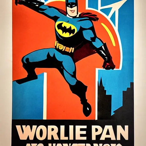 Image similar to a world war 2 propaganda poster featuring batman saying we can do it, hd, intricate detail, realistic