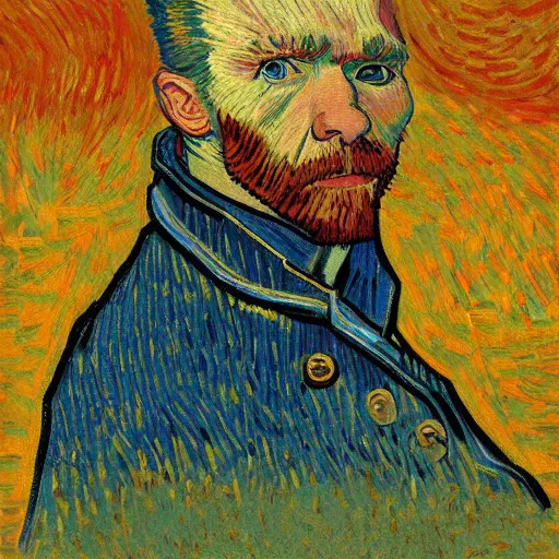 Image similar to Mortdog in the style of Van Gogh