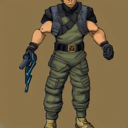 Image similar to PSX JRPG Character Portrait of GI Joe Destro