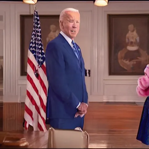 Prompt: film still of biden in the new mean girls movie, 4 k