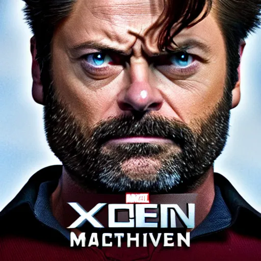 Image similar to x - men's wolverine played by nick offerman, photorealistic logan marvel movie still, detailed 8 k, poster style, high resolution