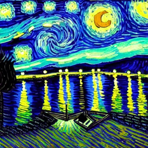 Image similar to Vancouver starry night van gogh