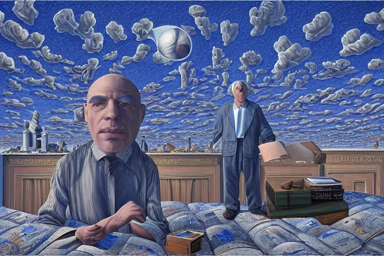 Image similar to Being John Malcovich is inside the head of John Malcovich, by Rob Gonsalves