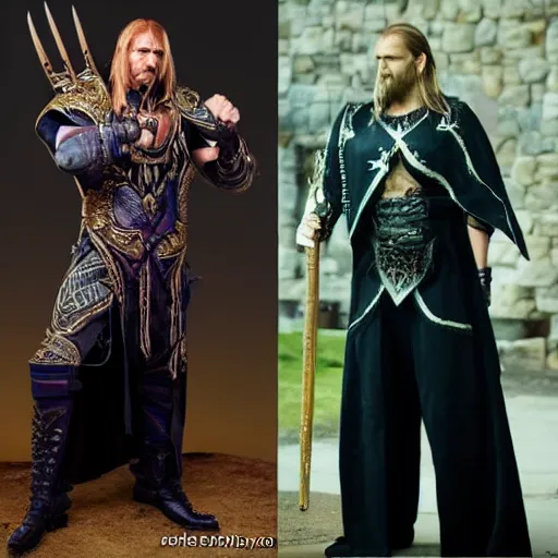 Image similar to triple H cosplaying sotha sil