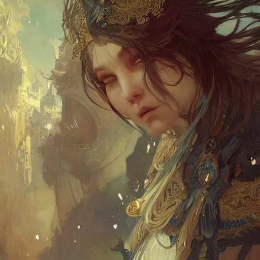 Image similar to Seraphim, D&D, fantasy, intricate, cinematic lighting, highly detailed, digital painting, artstation, concept art, smooth, sharp focus, illustration, art by Akihiko Yoshida, Greg Rutkowski and Alphonse Mucha