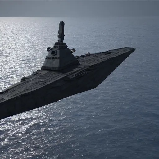 Image similar to star wars star destroyer realistic, unreal engine 5, cinematic