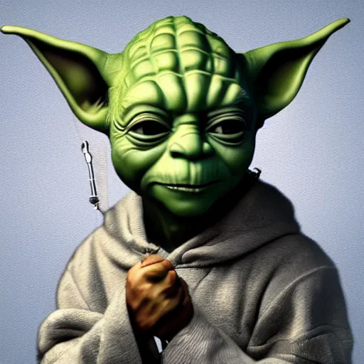 Image similar to Will Smith as Yoda, hyperdetailed, artstation, cgsociety, 8k