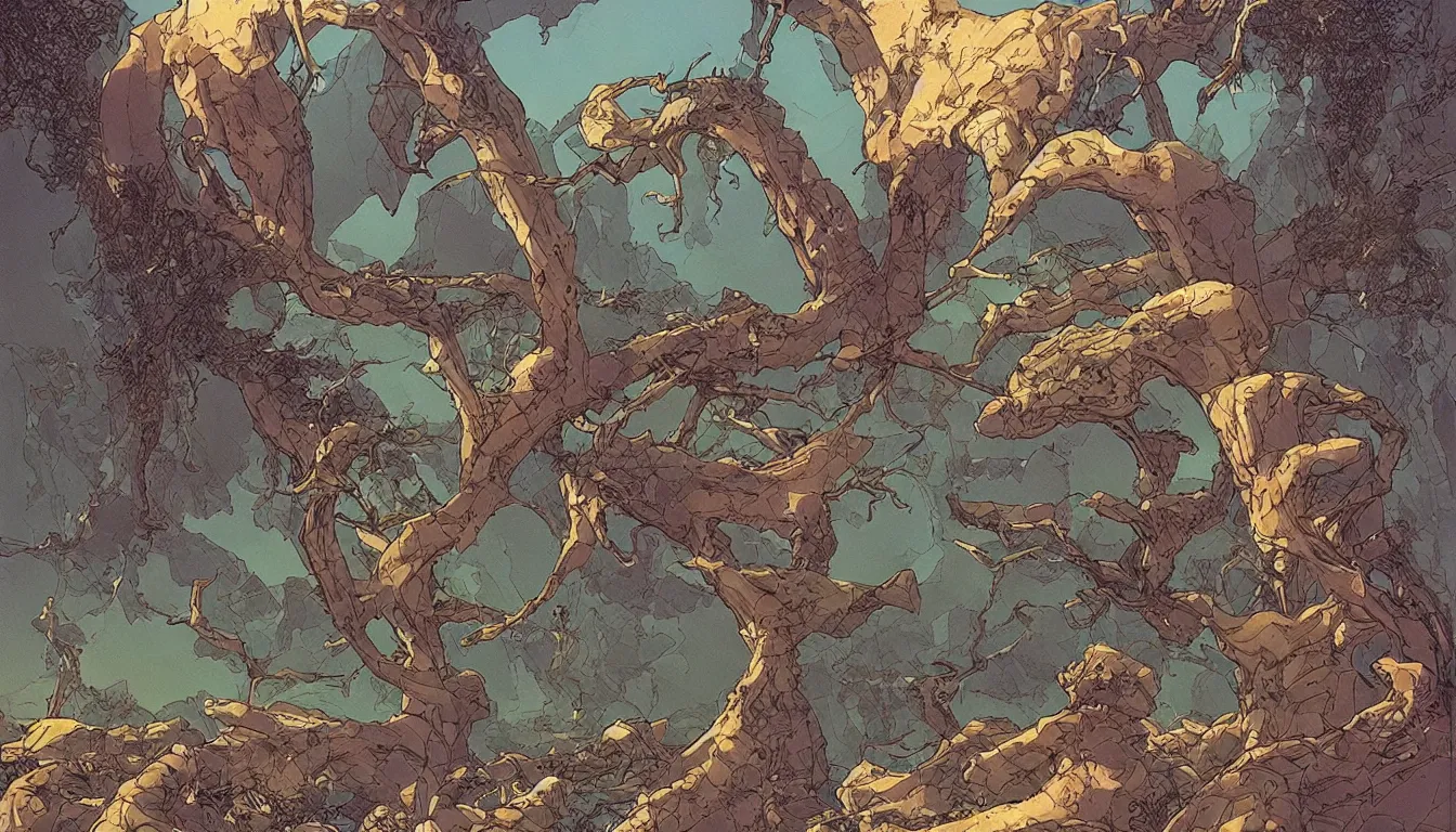 Image similar to epic nature by moebius