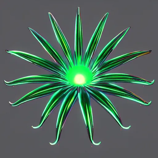 Prompt: a futuristic, cybertronic lily flower, metallic and reflective, unreal engine