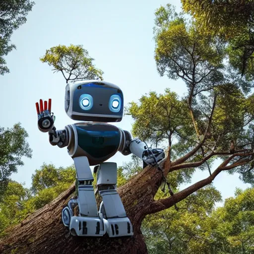 Image similar to Robots protecting a tree