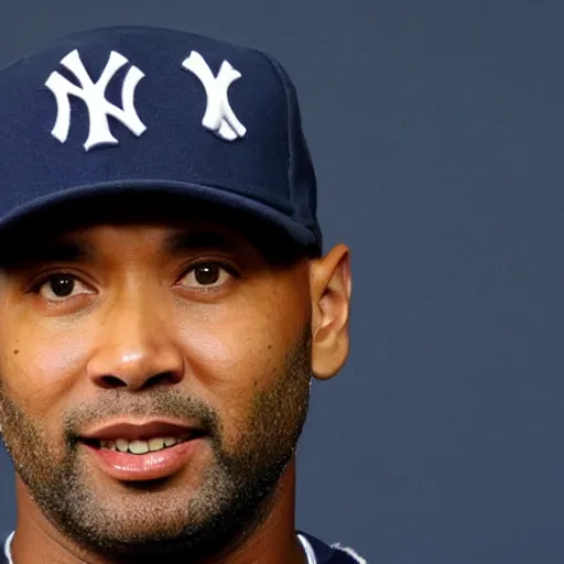 Prompt: derrick jeter, close up, photo, smoking weed