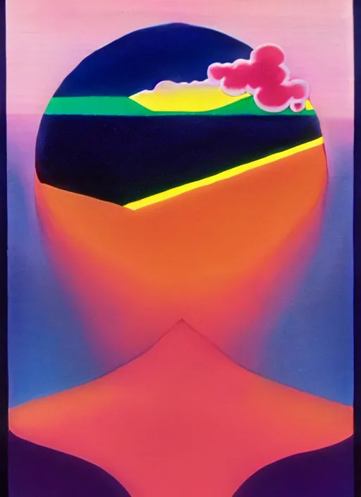 Image similar to fuji by shusei nagaoka, kaws, david rudnick, airbrush on canvas, pastell colours, cell shaded, 8 k