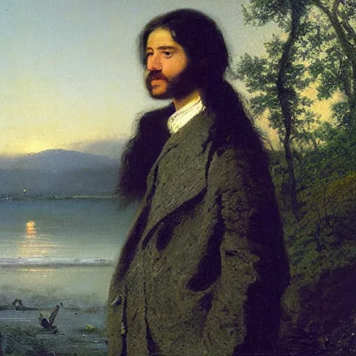 Prompt: a portrait of a character in a scenic environment by John Frederick Kensett