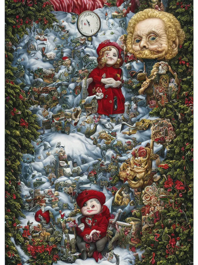 Image similar to This is the Hour of Lead remembered, if outlived, as Freezing persons, recollect the Snow First Chill then Stupor then the letting go Mark Ryden and Alex Gross, Todd Schorr highly detailed