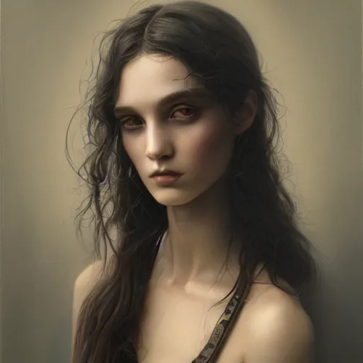 Image similar to tom bagshaw portrait, beautiful portrait of chiara tews, professionally retouched, focus eyes, ultra realistic soft painting, insanely detailed linework, symmetrical accurate intricate features, behance, 8 k