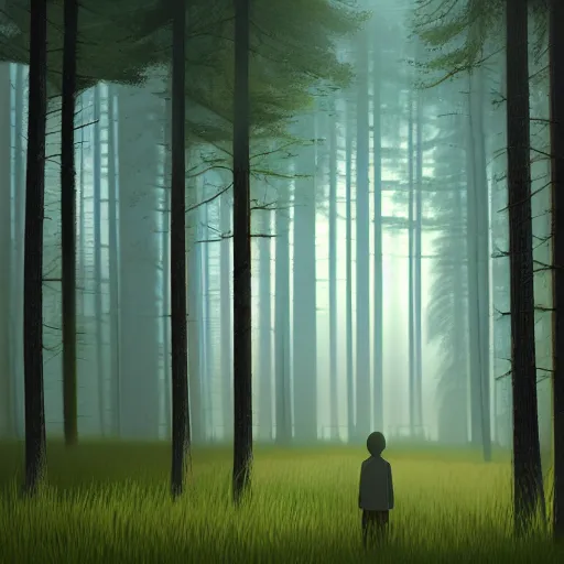 Image similar to dark forest by ilya kuvshinov, zemyata hd 8k