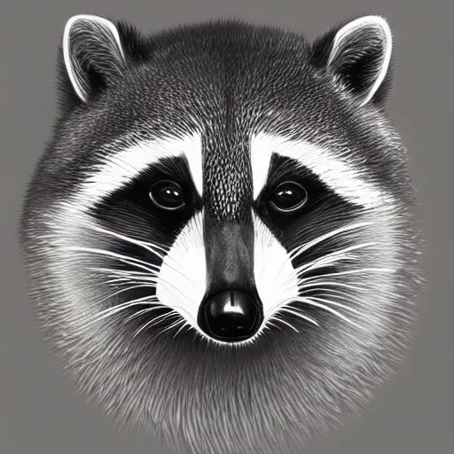 Image similar to Geometric symmetrical raccoon, sun in the background, intricate, elegant, highly detailed, digital painting, artstation, concept art, smooth, sharp focus, illustration, art by artgerm