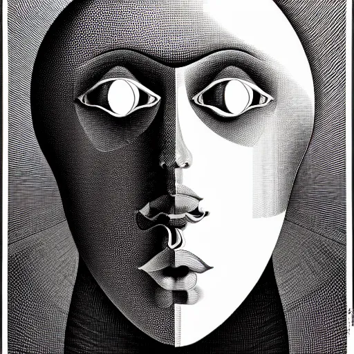 Image similar to white conceptual figurative post - morden monumental abstract portrait made by escher and piranesi, highly conceptual figurative art, intricate detailed illustration, illustration sharp geometrical detail, vector sharp graphic, controversial poster art, polish poster art