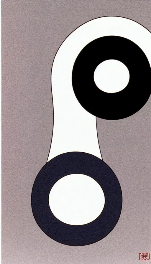 Image similar to Abstract representation of ying Yang concept, by Akira Toriyama