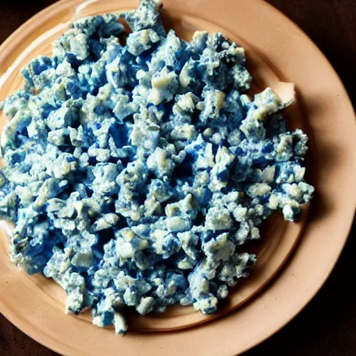 Prompt: A dish made of blue cheese