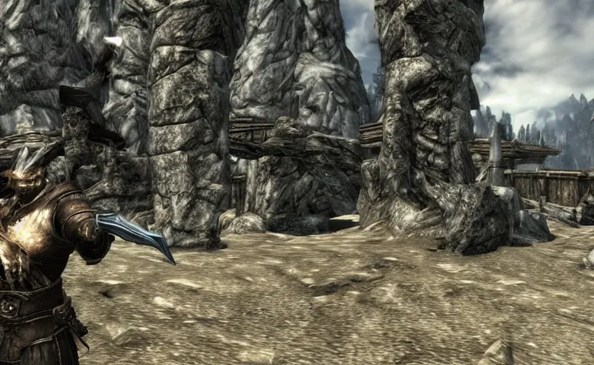 Prompt: skyrim with guns